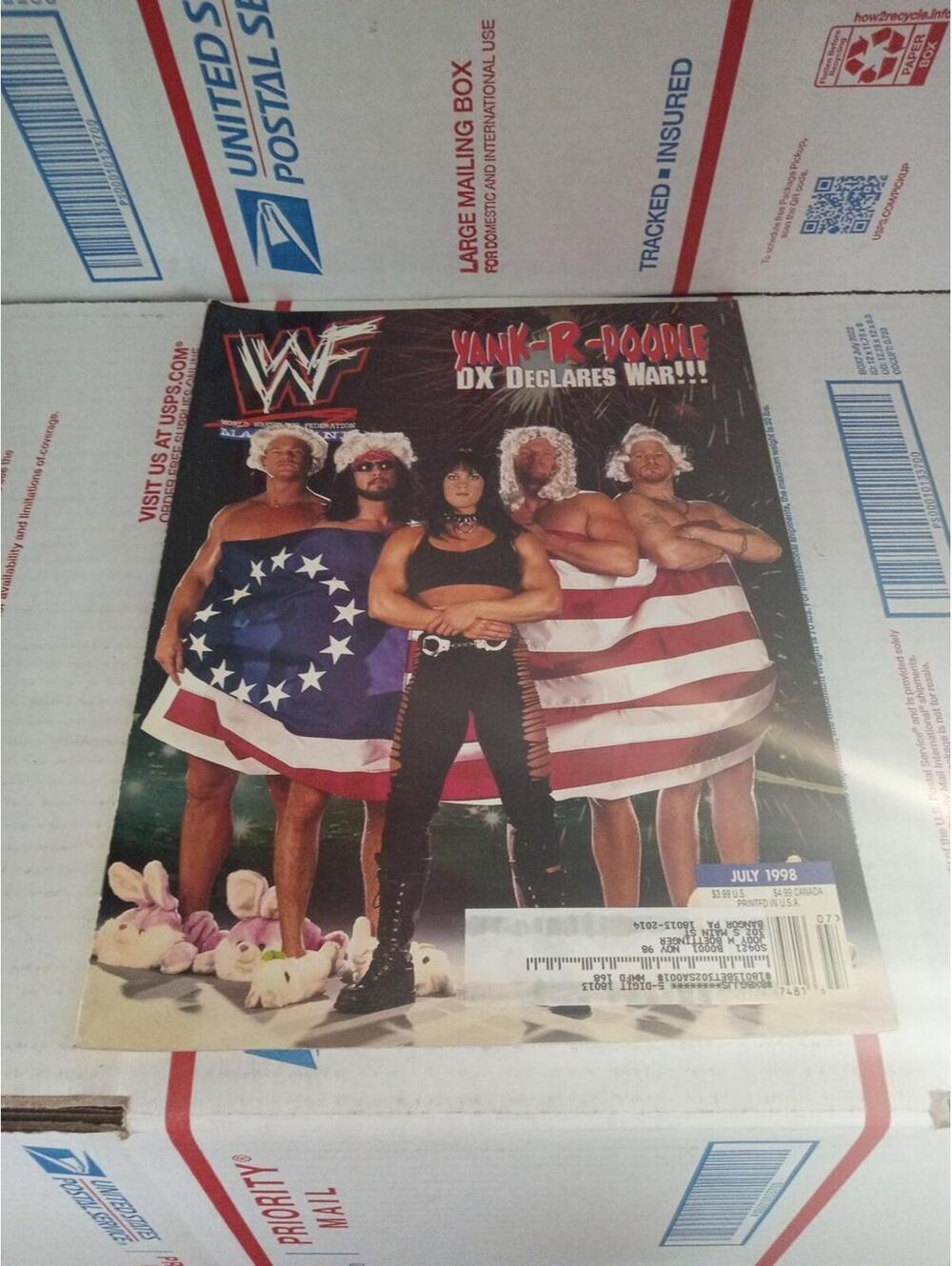 Original WWF WWE Vintage Wrestling Magazine DX Chyna July 1998 ~ Cb51